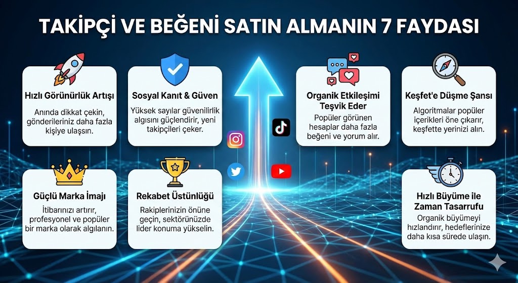 Takipçi ve Beğeni Satın Almanın 7 Faydası