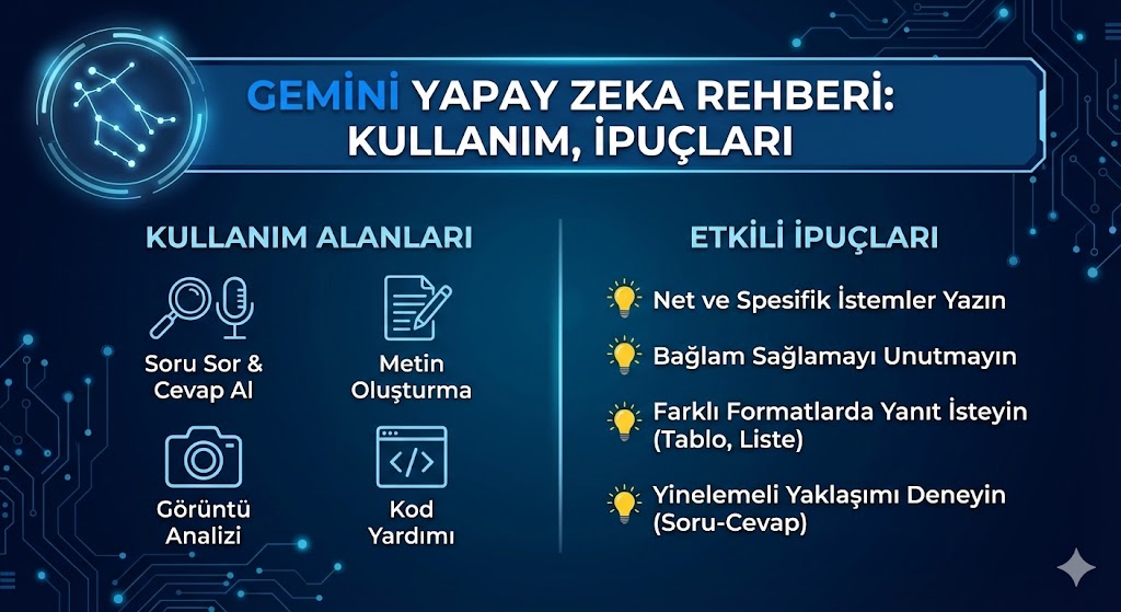 Gemini Yapay Zeka Rehberi: Kullanım, İpuçları