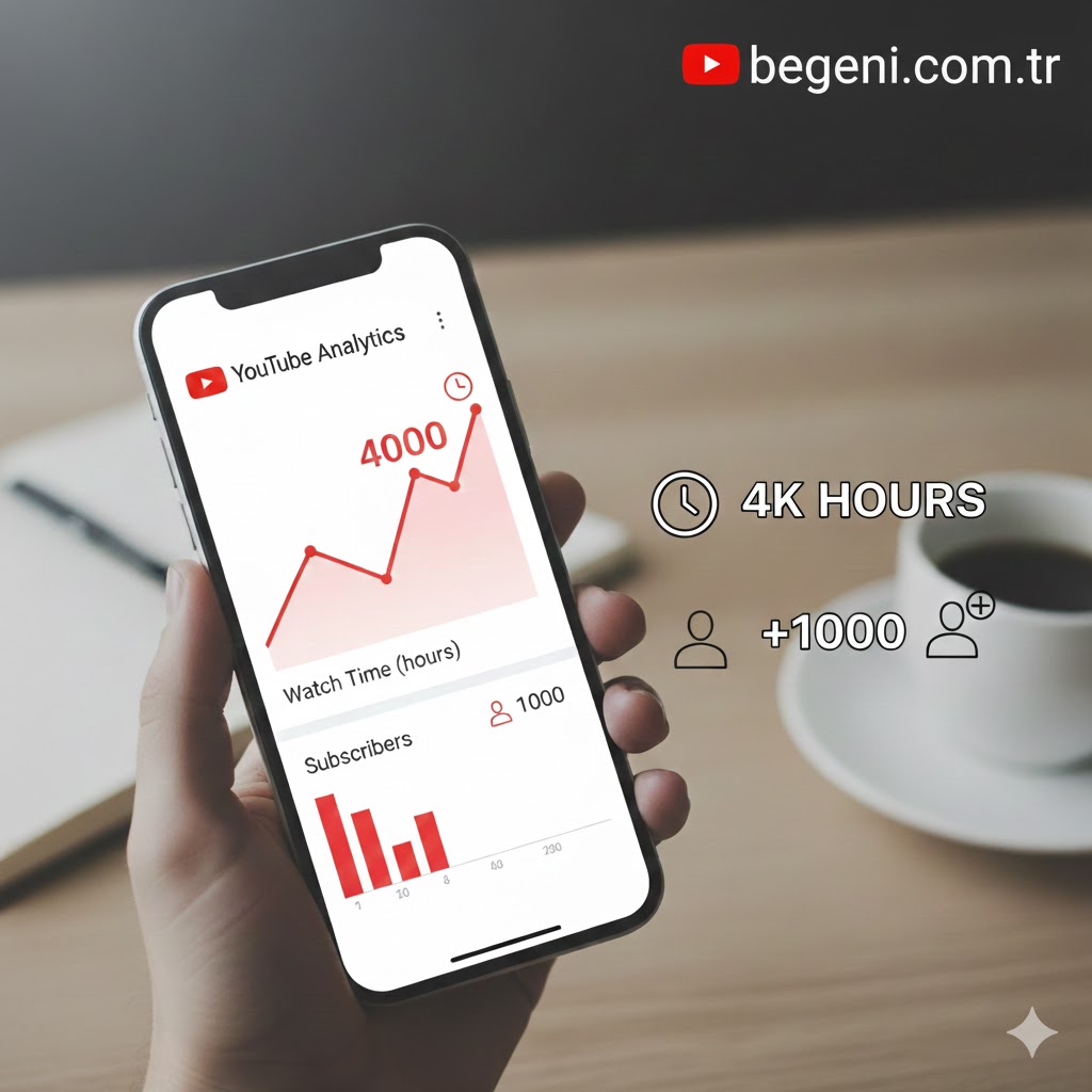 YouTube 4000 Saat ve 1000 Abone Hızlı Geçme