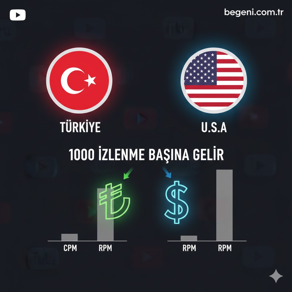 YouTube İzlenme Başına Ne Kadar Veriyor? TR vs ABD