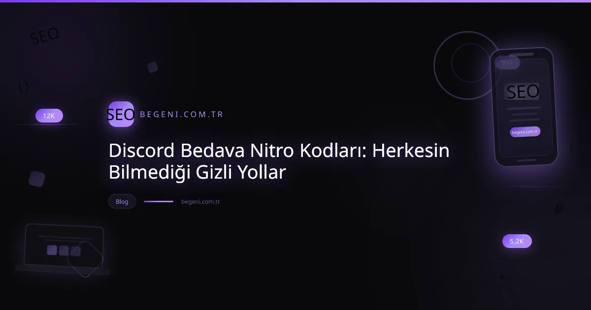 Discord bedava Nitro kodları arayanlar için gizemli ve teknolojik bir dijital hediye kutusu görseli.