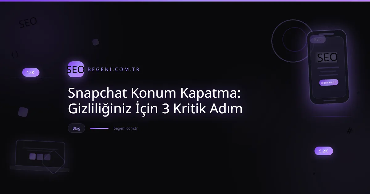 Snapchat konum kapatma ve gizlilik ayarları için görünmezlik modu vurgulayan görsel.