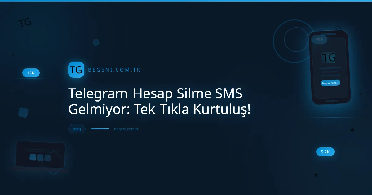 Telegram hesap silme linki SMS gelmiyor sorununa çözüm arayan bir kullanıcının dijital ortamdaki akıllı telefon görseli.