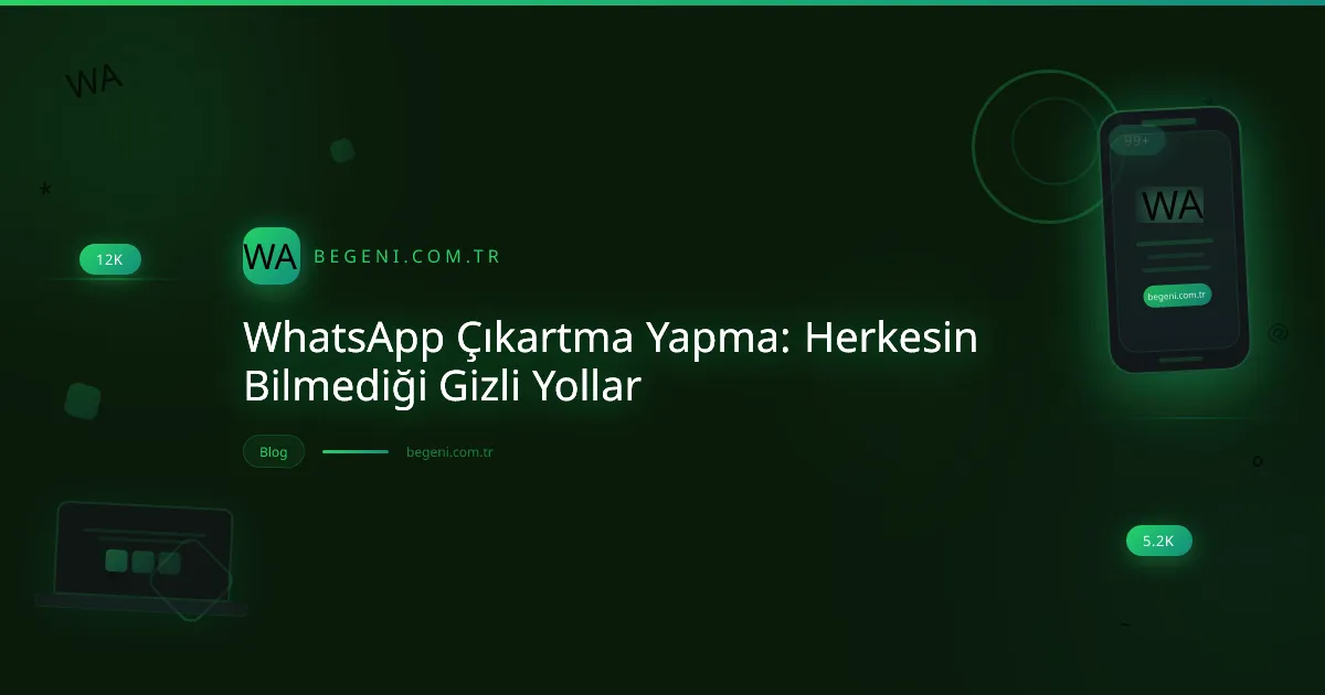 WhatsApp çıkartma yapma sürecini gösteren, hareketli ve teknolojik bir görsel.